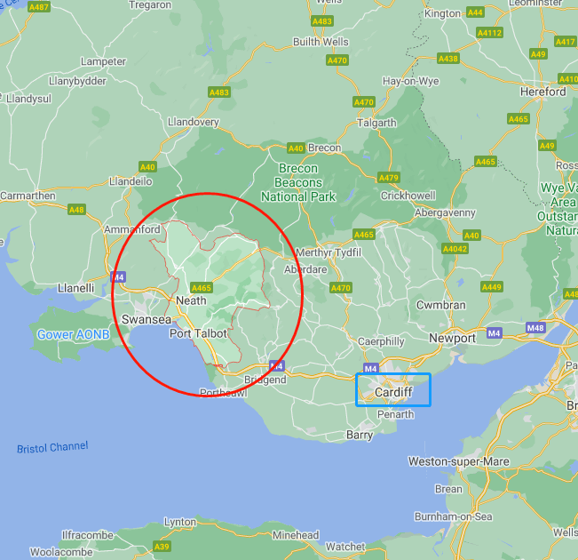 Cardiff地图图片