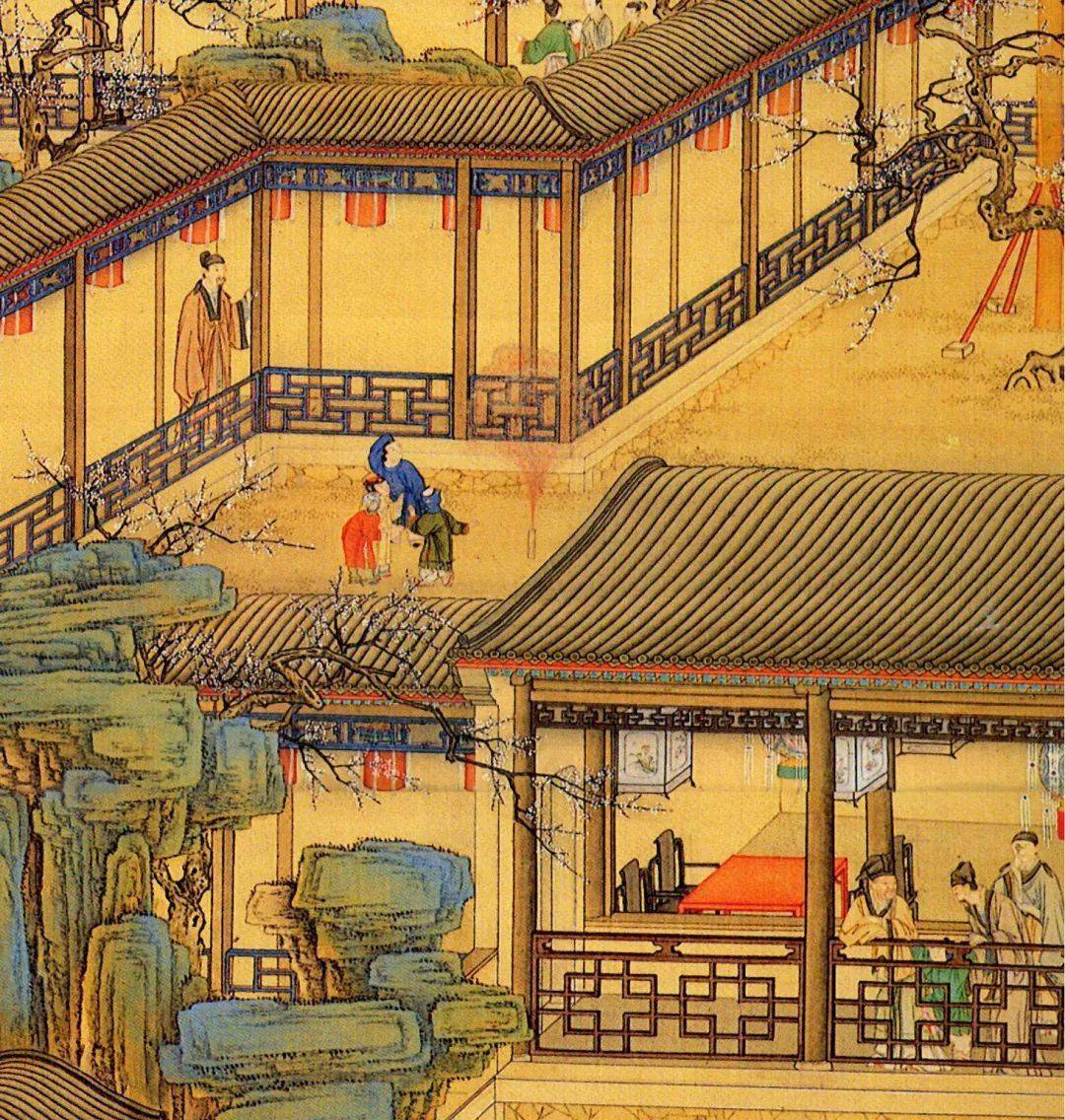 古人过年都怎么过？从画中可以窥探一二！_灯笼