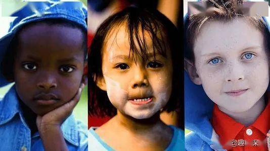 四种肤色的人照片图片