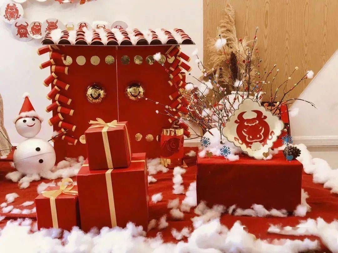 牛年环创幼儿园新年环创从大厅到主题墙牛年环创正当红100图鉴