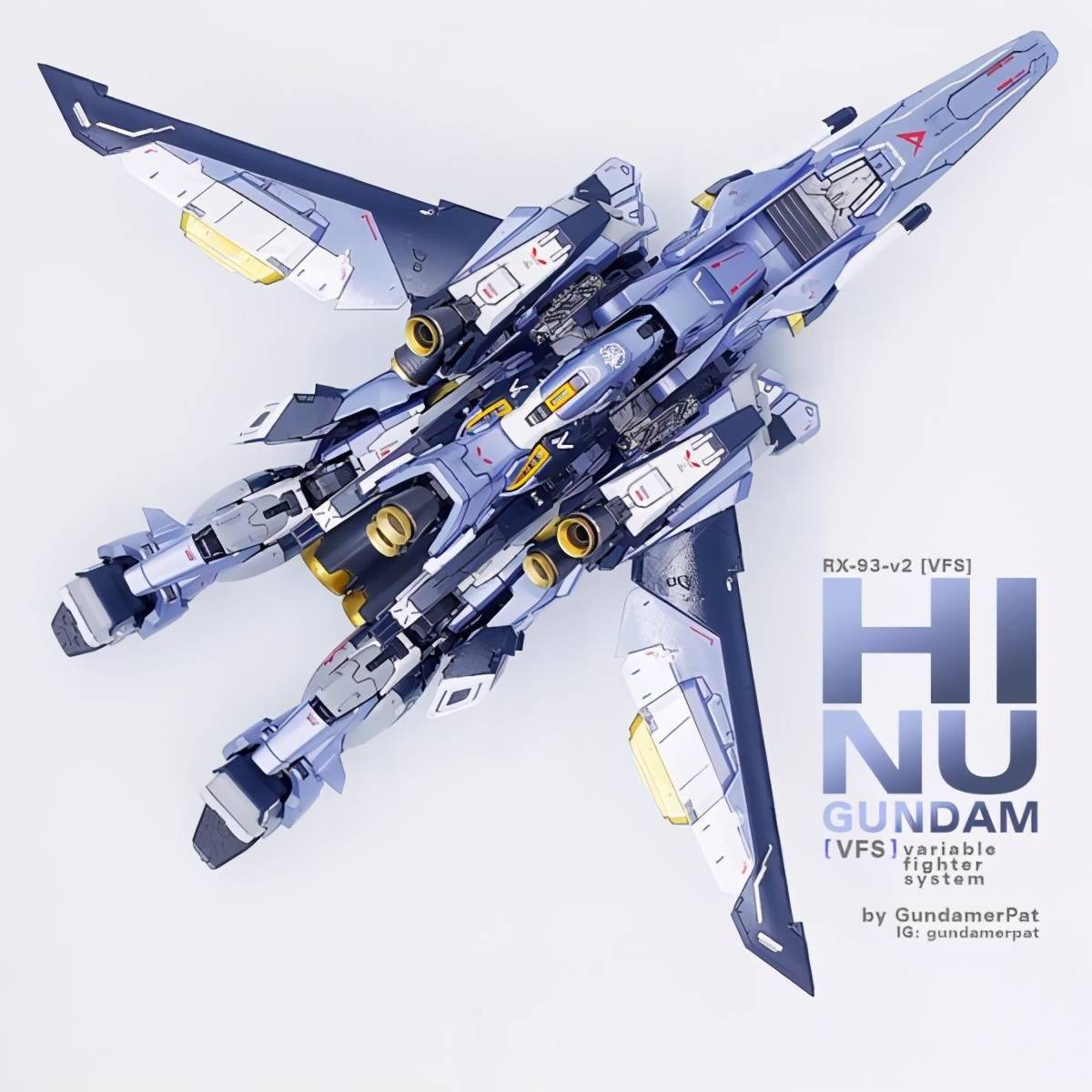 会变飞机的海牛高达模型大家能看出混搭什么机体的背包吗