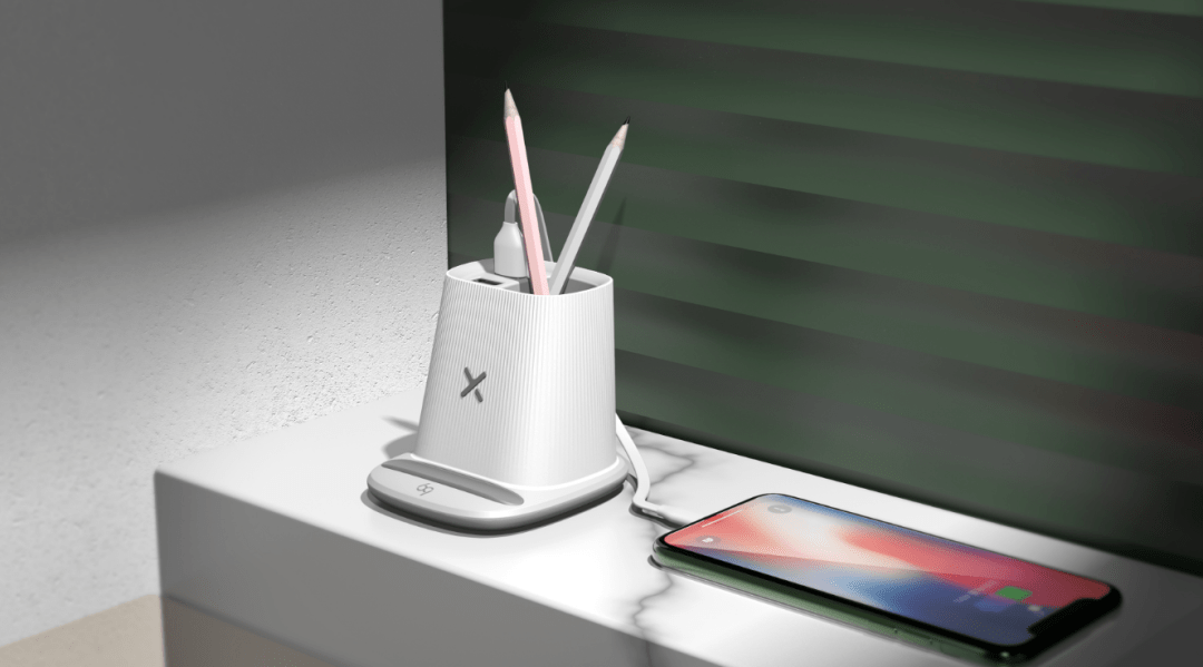 09智能笔筒钟表 笔筒的结合,使用者还可用笔在上面进行事件记录.