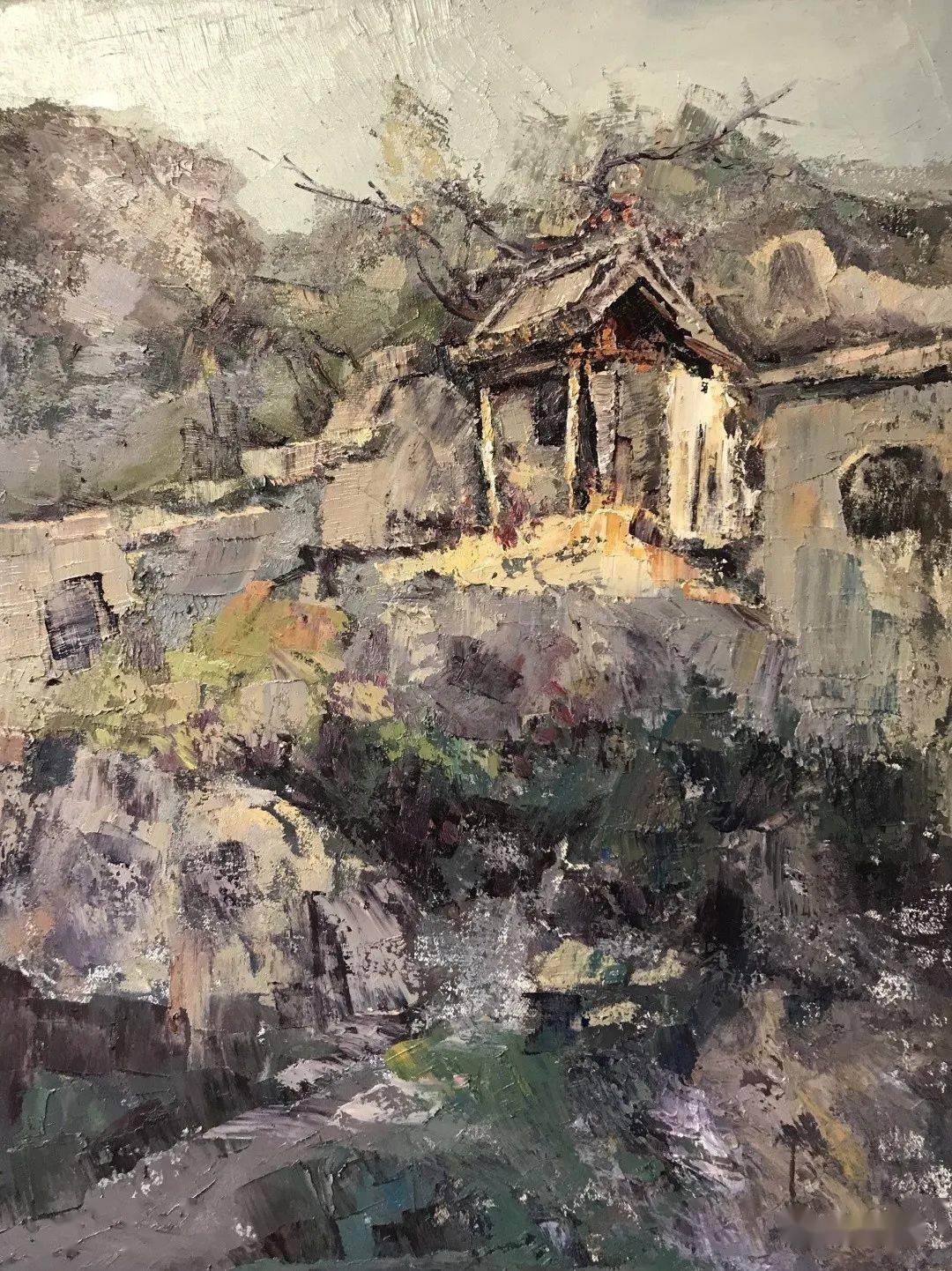 艺术与情怀油画家程克古村落系列作品赏析