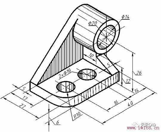根据轴测图绘制二维图图例100例