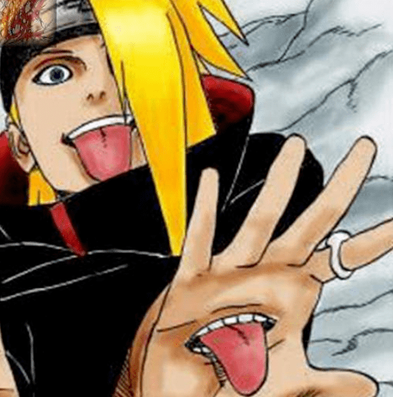 原来他cos的是《火影忍者》中的迪达拉,这个手掌心的舌头可以说很灵性