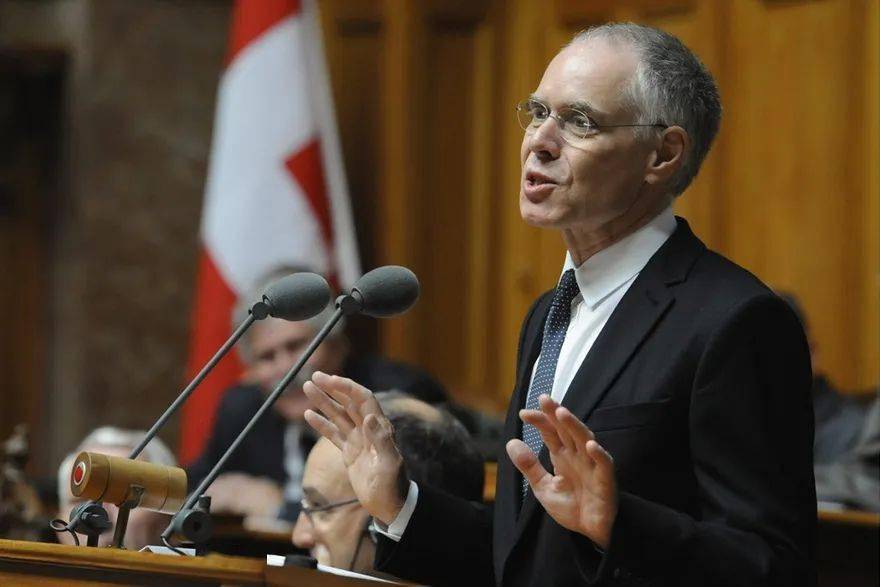 keystone / lukas lehmann瑞士前任部长兼前总统莫里茨·洛伊恩贝格