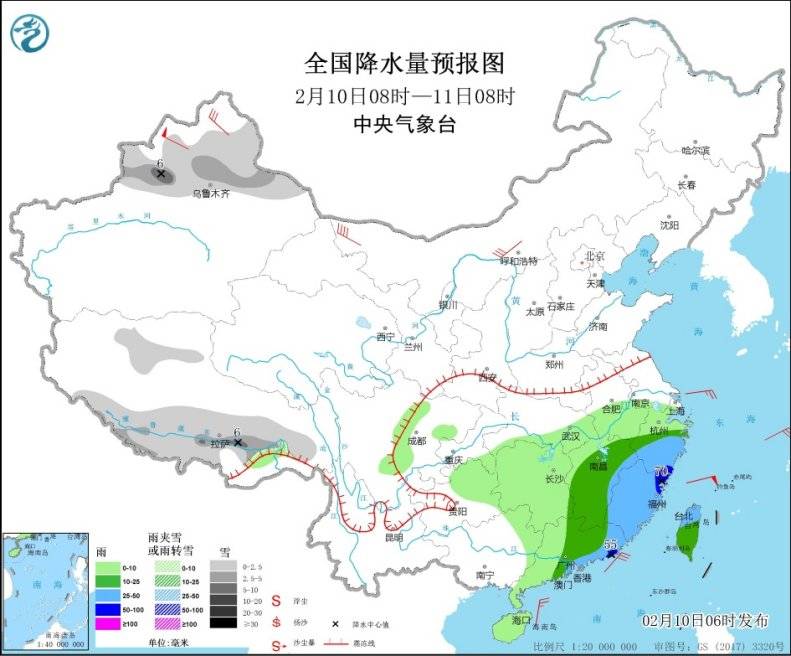 江南华南东部有明显降雨 华北黄淮四川盆地等地将有雾霾