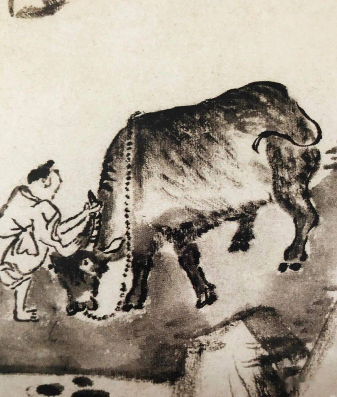 (附历代名家画牛局部大图)_佚名