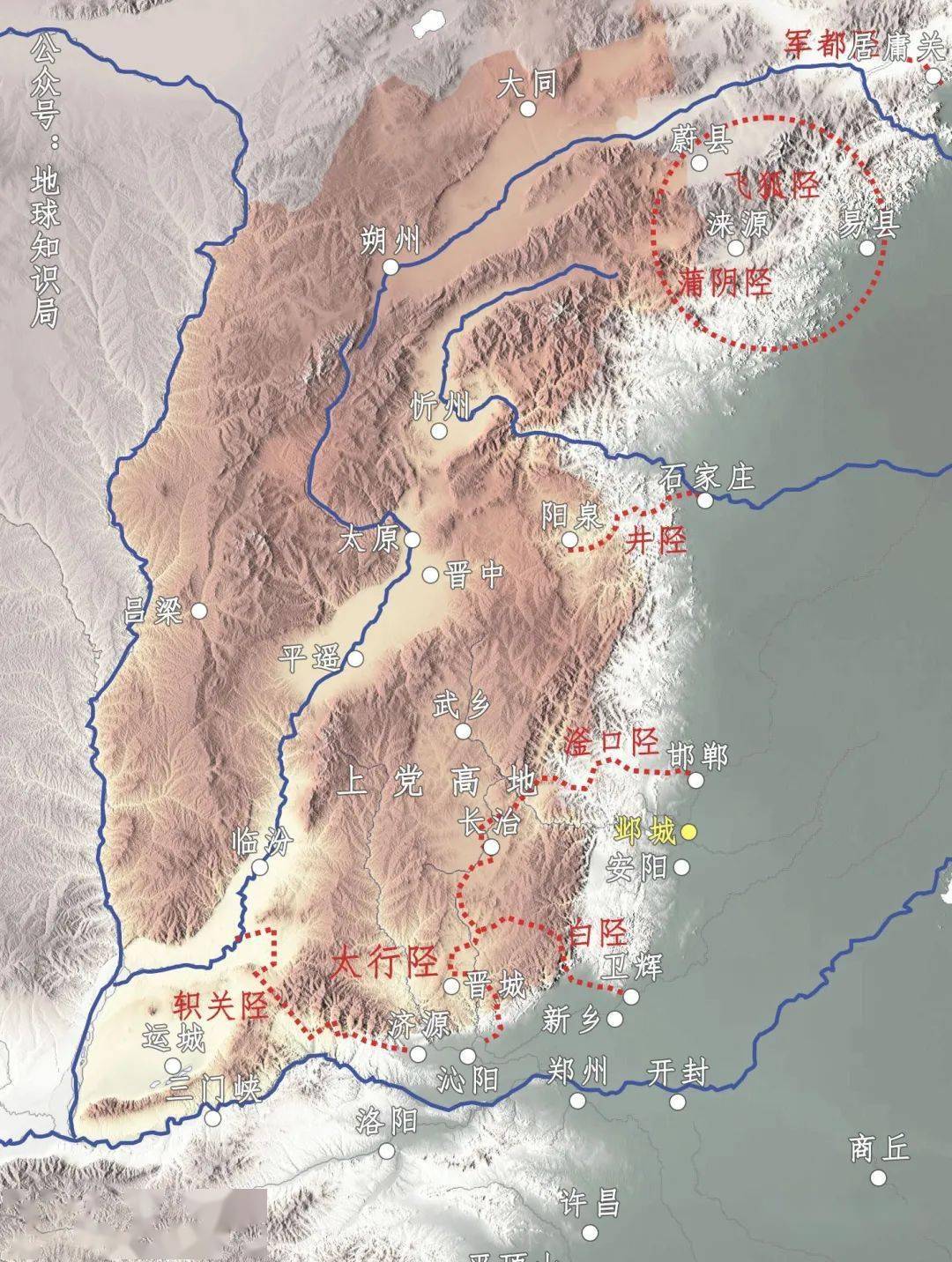 太行陉地形图图片