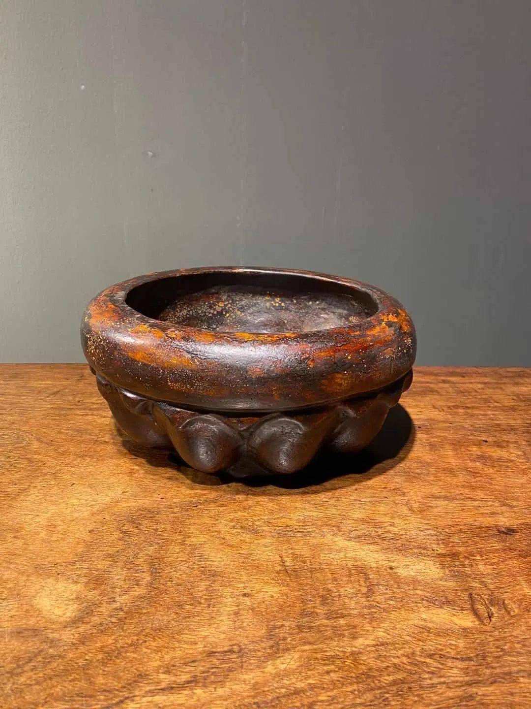 03硬木莲花形大佛钵