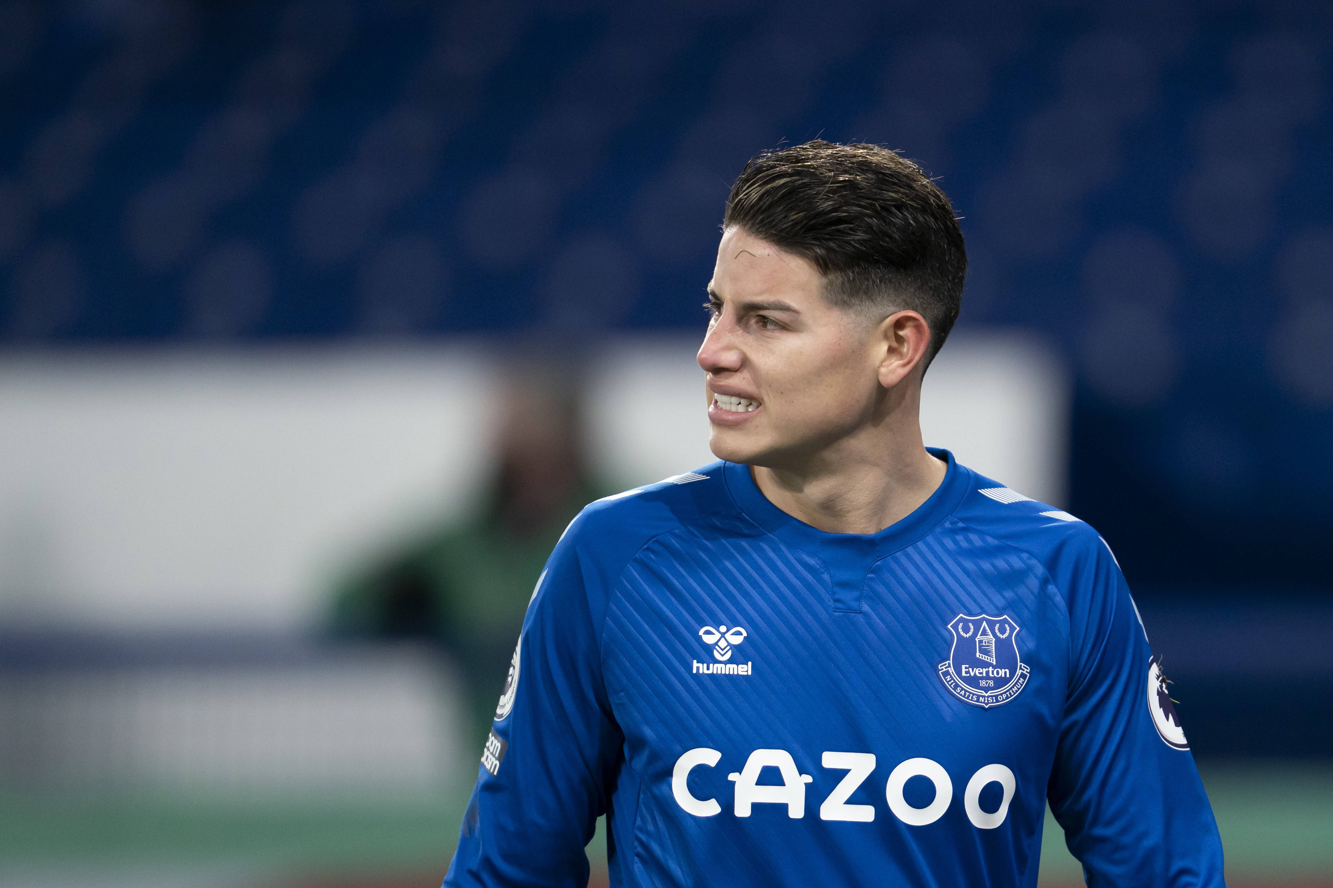 2月14日,埃弗顿队球员罗德里格斯在比赛中受伤离场.