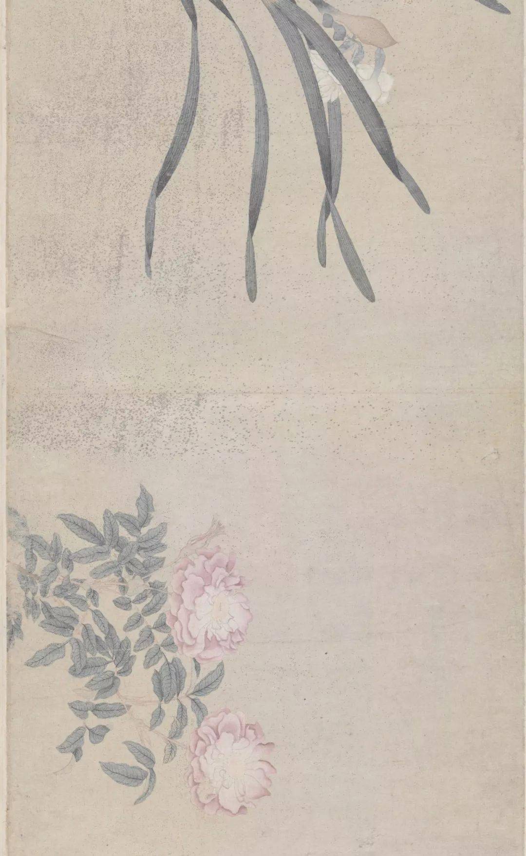 9cm长卷 纸本设色钱选《八花图卷》欣赏钱选以花鸟画成就最为突出.