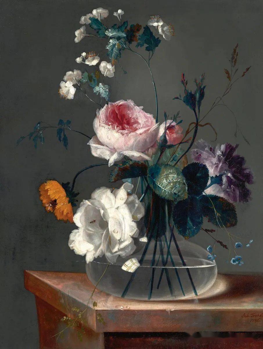 油画花卉欣赏johannbaptistdrechsler