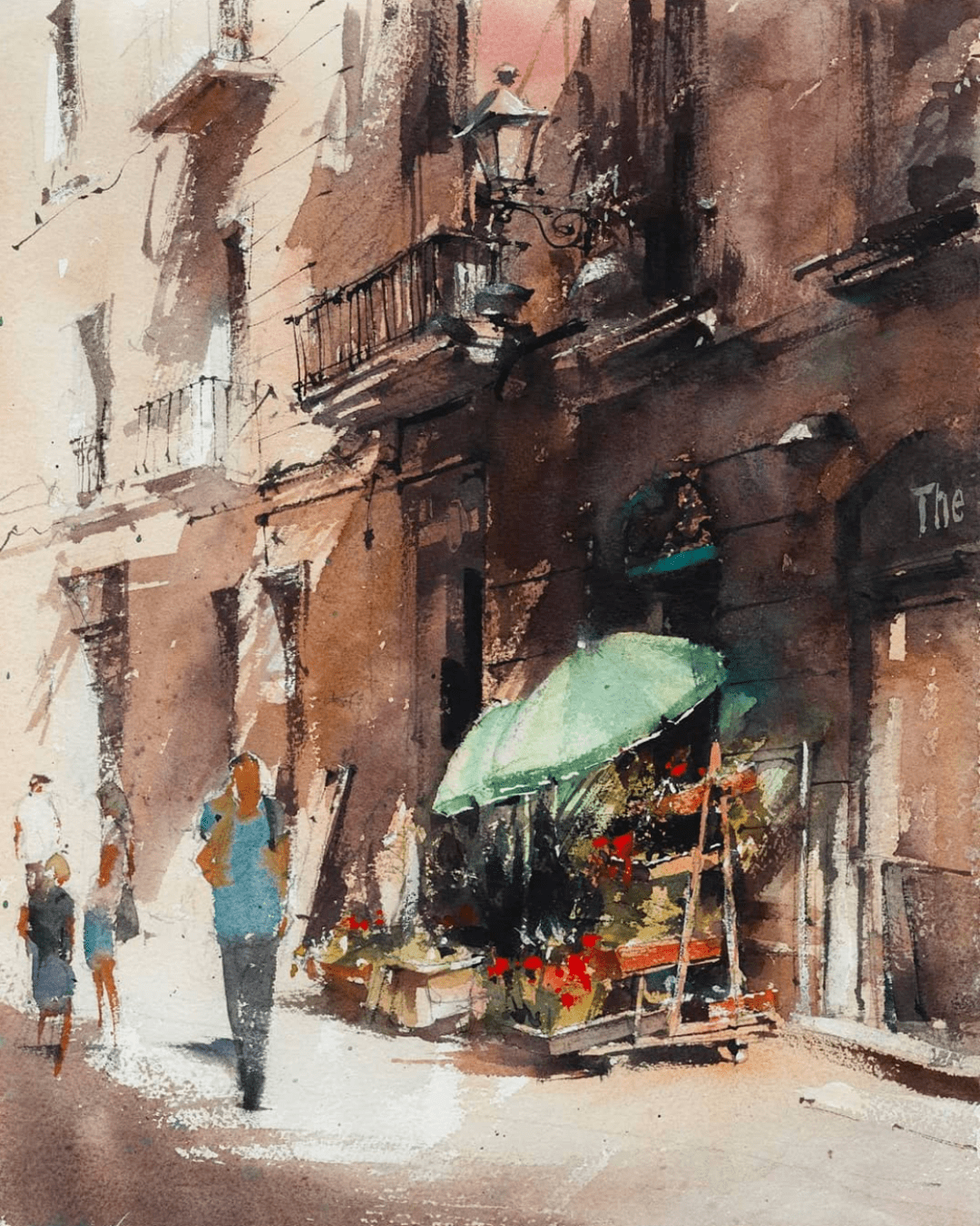 美国水彩画家vladislavyeliseyev作品欣赏街景篇