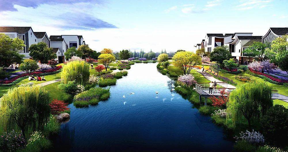 海棠花姿潇洒,花开似锦,并搭配木绣球,连翘,鸡爪槭,紫薇,金桂等形成