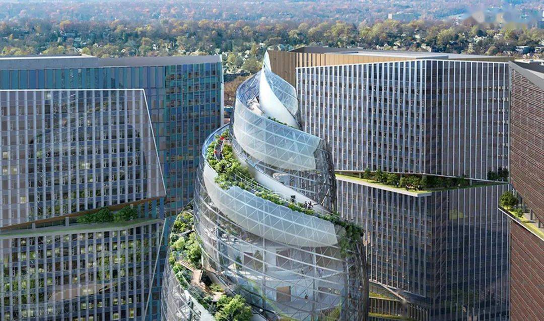 亚马逊新总部大楼方案问世巨吸睛网友这不一坨笋吗