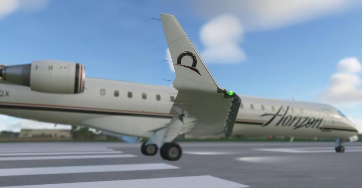 微软飞行模拟crj900客机新截图飞机外部细节展示