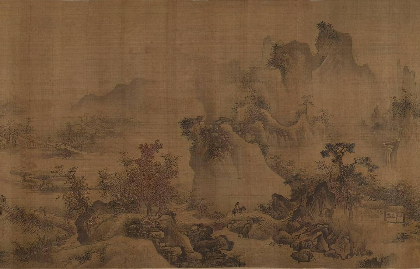 赏画|南宋·李唐《四季山水图》卷欣赏(日本京都高桐院藏)_局部