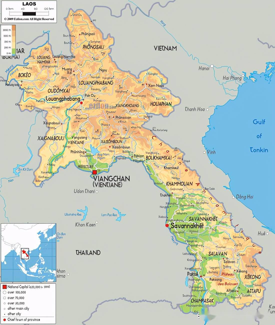 老挝琅南塔地图图片