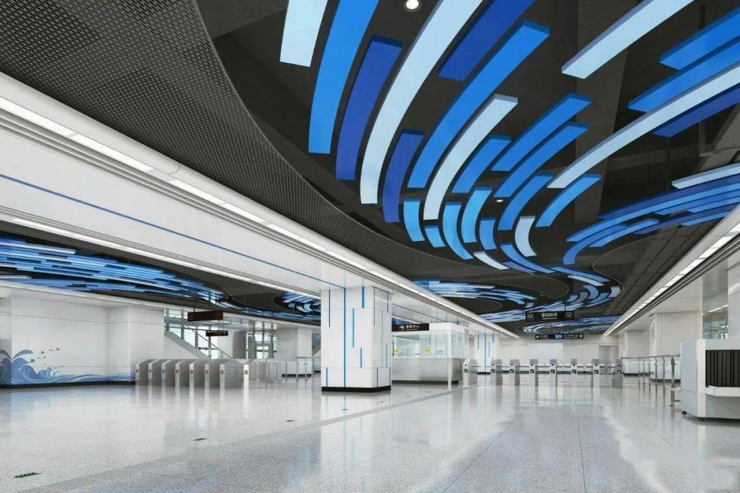 大城市感轻轨s1线台州中心站地下装修效果图曝光