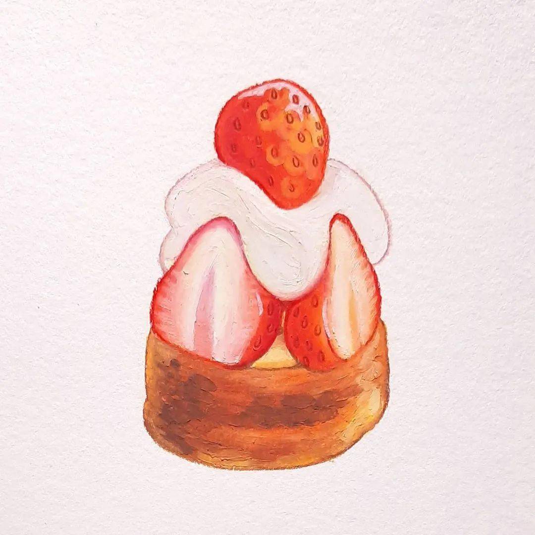 手绘美食蜡笔手绘原来蜡笔画也这么好绝了涨姿势了