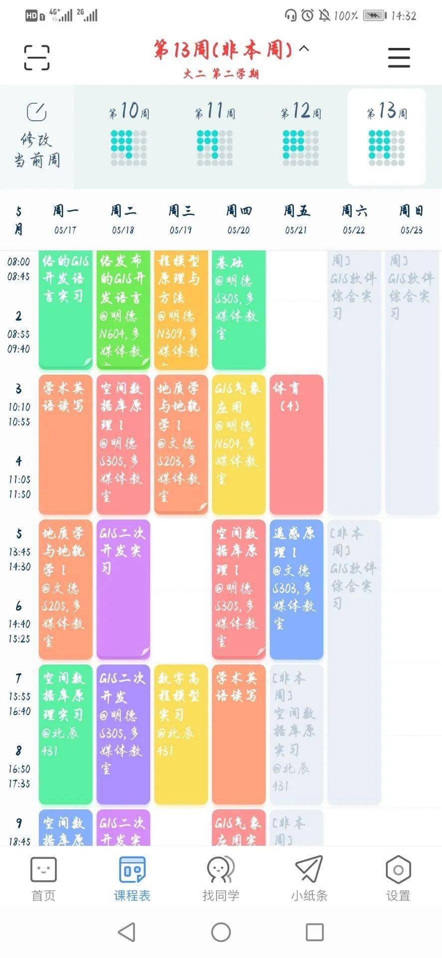 校园秀晒课表了早八型普通型度假型哪个是你