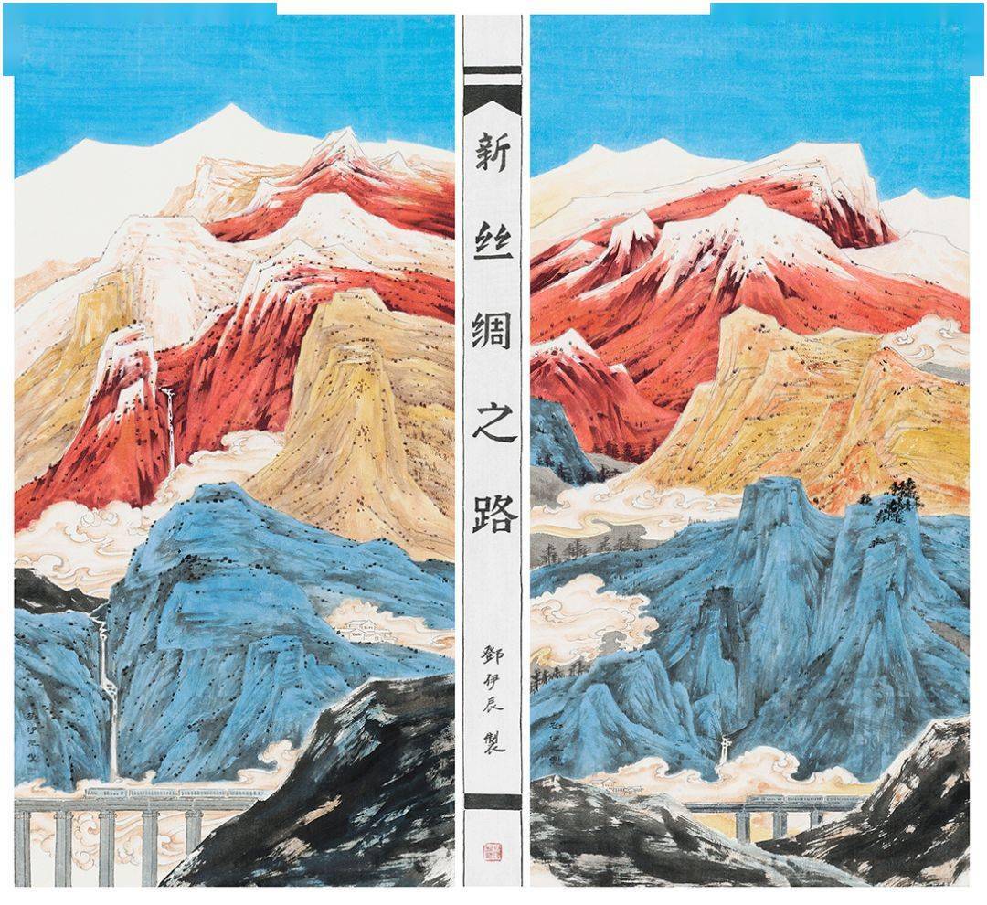 风格派元素的新丝绸之路艺术新力量邓伊辰作品欣赏