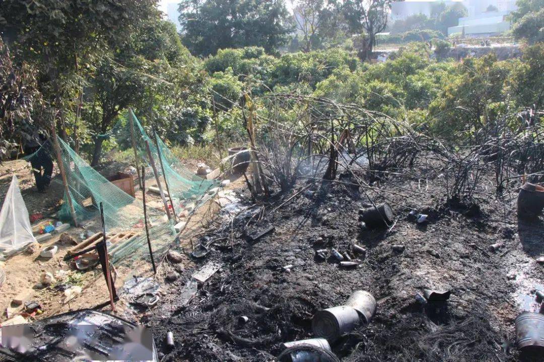 普宁一草地起火,结果烧了汽修厂_火灾