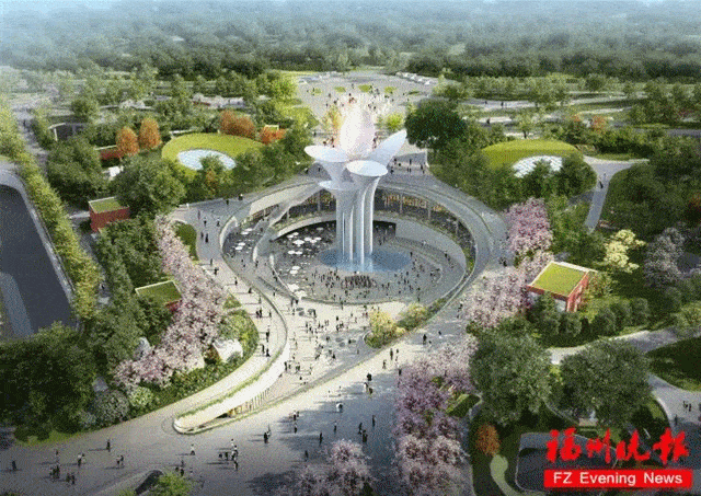 地铁直达！福州将新建一座超100000㎡市民广场，可空中赏花、看灯光秀！