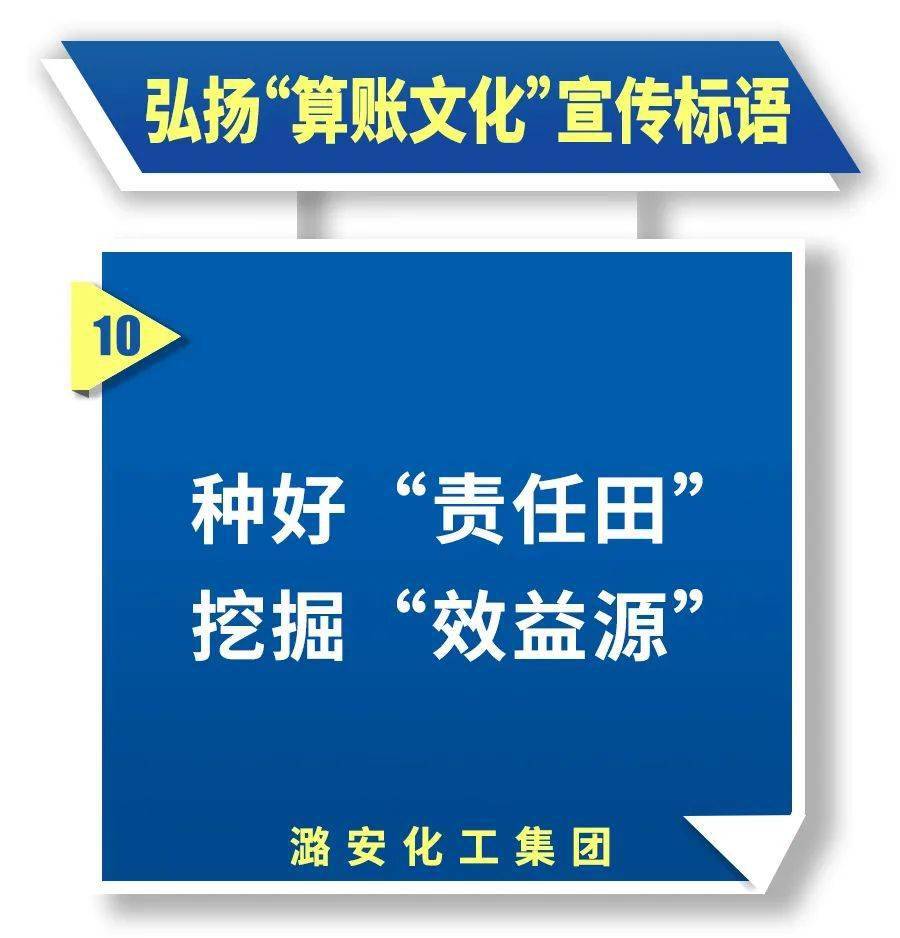海报丨潞安化工算账有纲