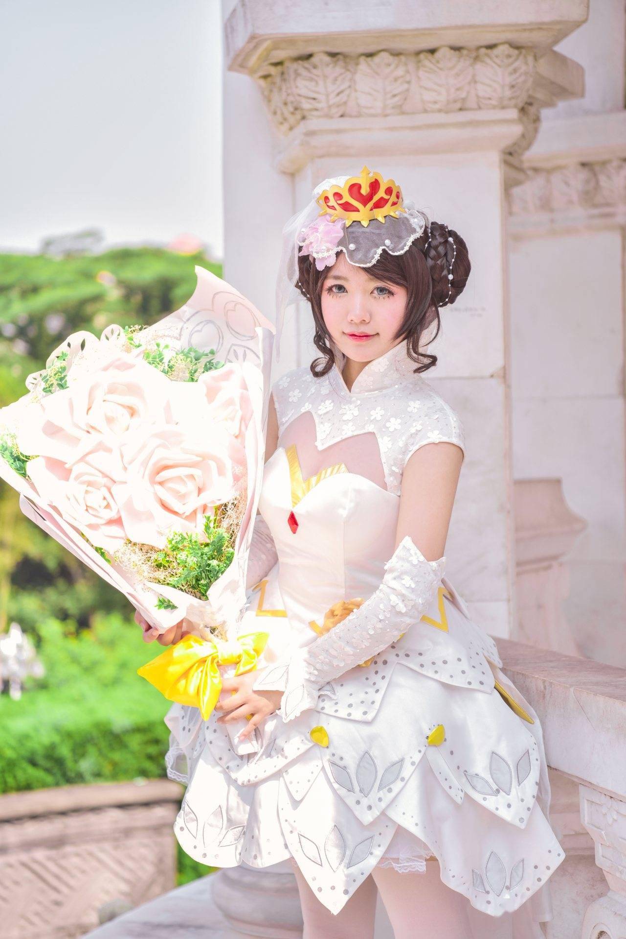 《王者榮耀》小喬純白花嫁cosplay