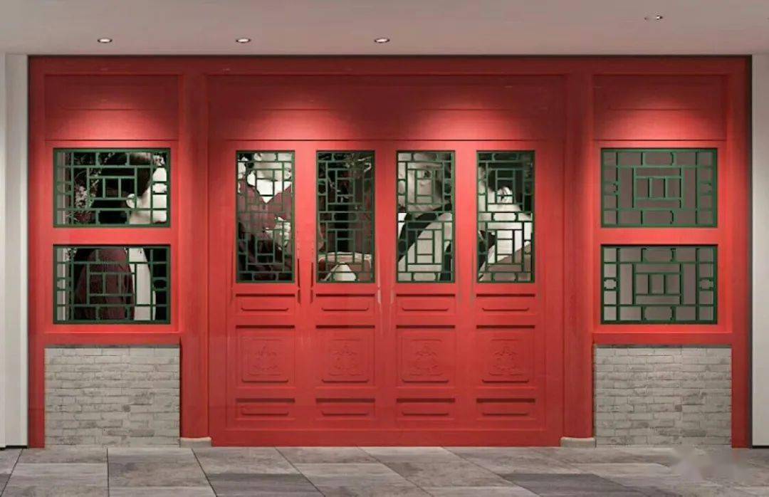 一抹中国红多少千古意三宅东方美学门窗