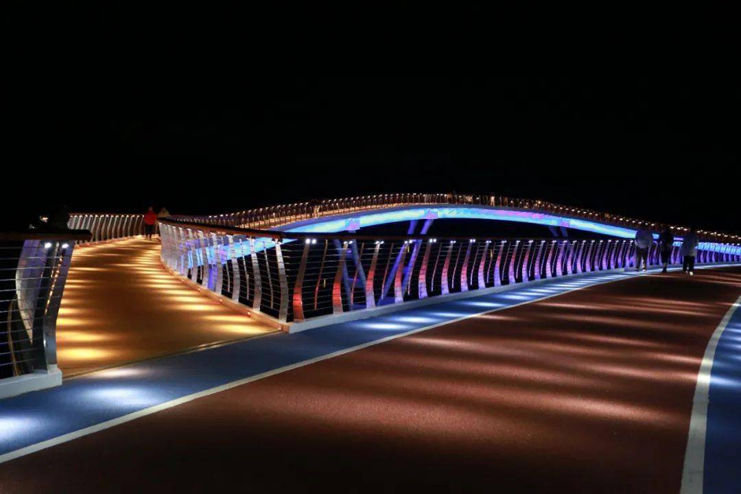 云上春节┃天台摄记之月桥夜色连星汉灯火辉映逐人行┃拍摄夏文娟