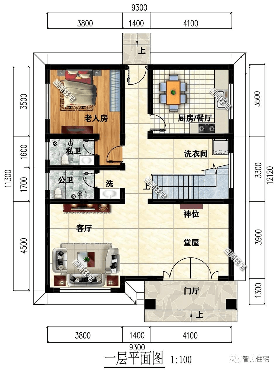 简欧和仿古设计的两栋农村别墅,面宽9米多,都是心动款