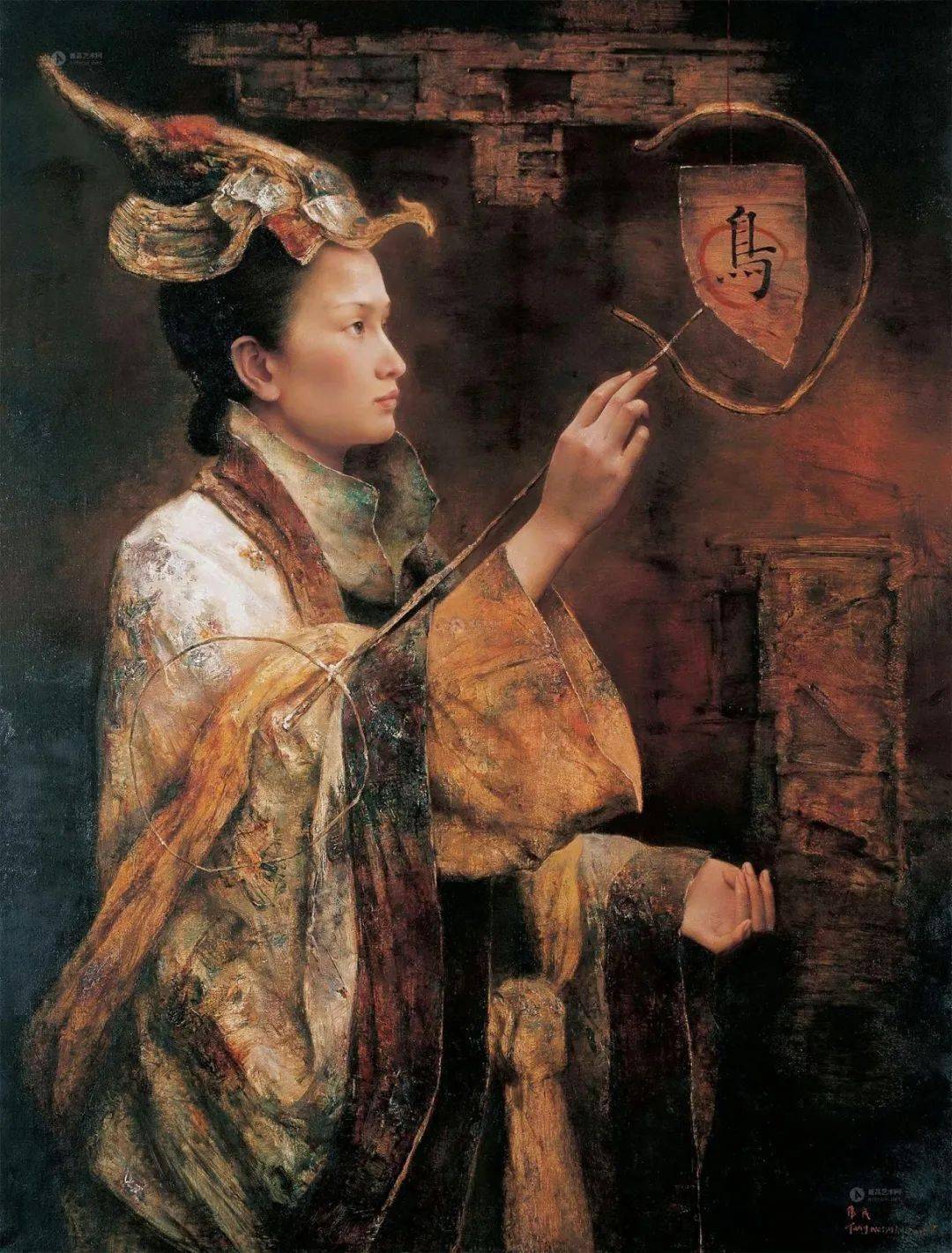 欣赏|他画的西藏女孩,美得孤高,坚韧!_唐伟民