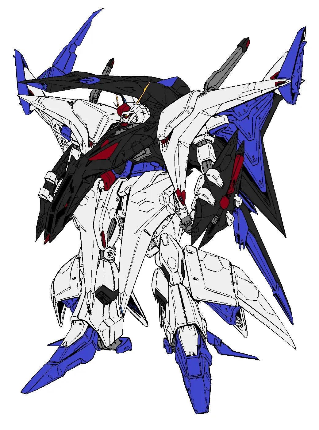 高达换色创意设计,自由高达配色大白鹅,牛高达配色新安洲_头部