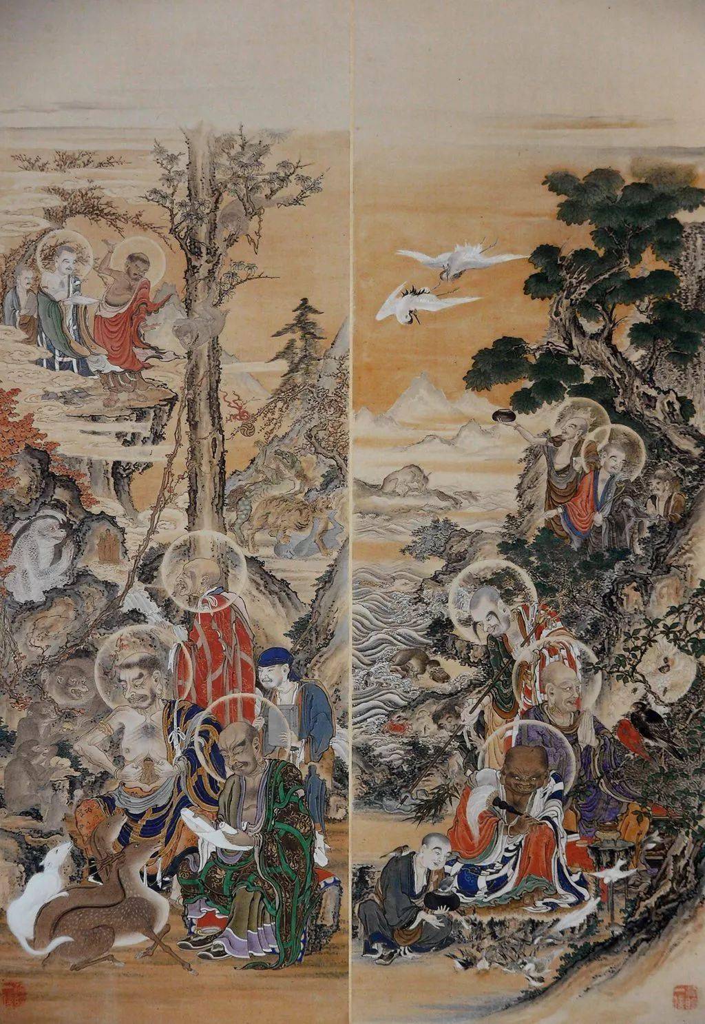 佛像狩野一信五百罗汉图东博本完整版