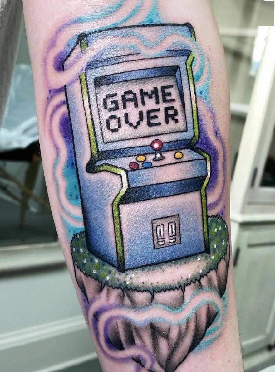 我们童年的欢乐街机纹身_游戏机