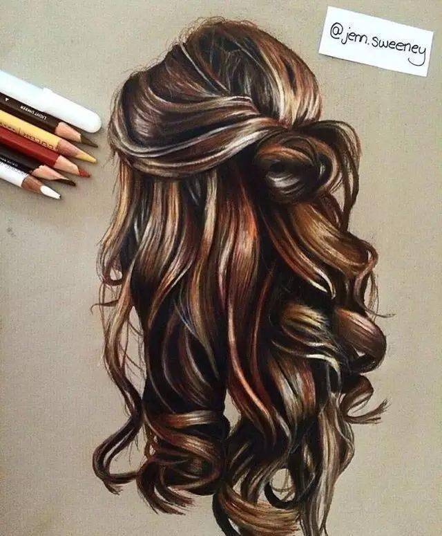 纯干货彩铅画头发详解上色质感全在这里