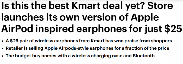 kmart apple airpods