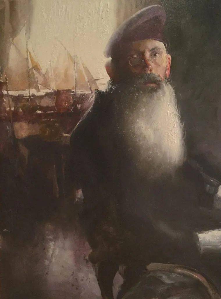 美国油画家大师签名会员查尔斯芒迪