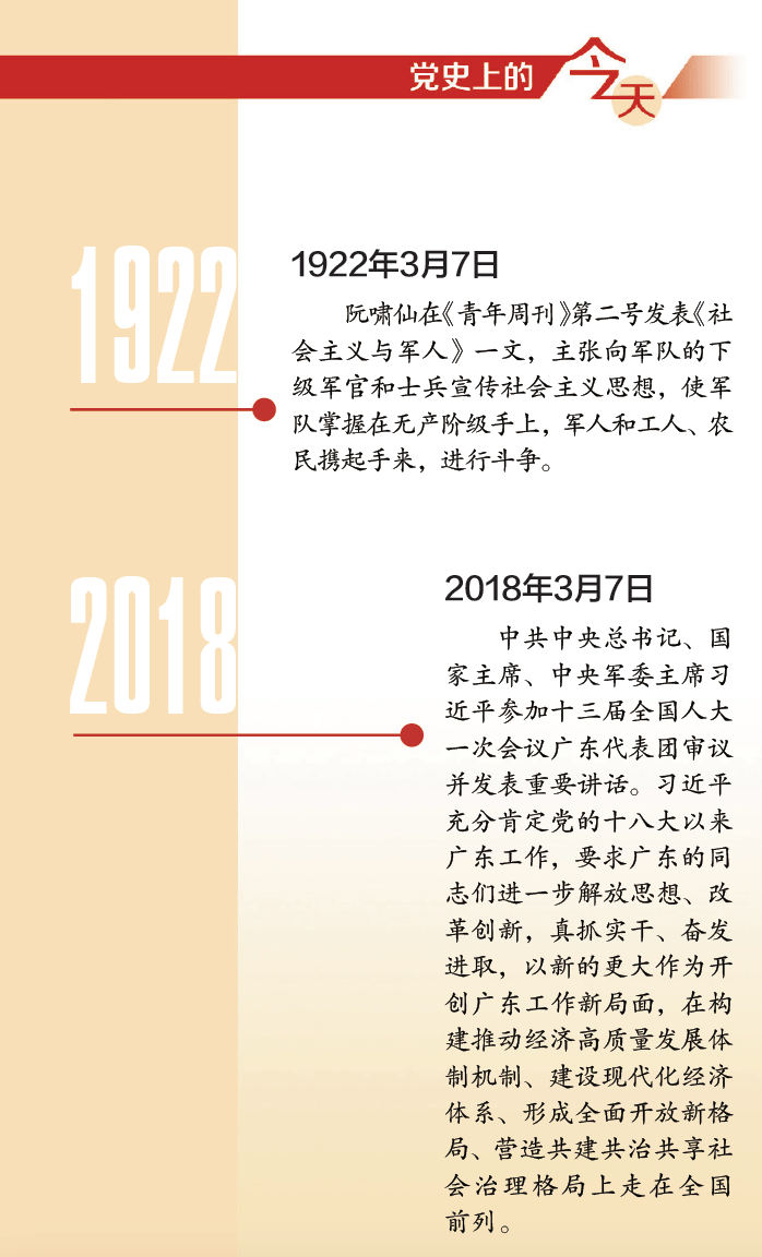 党史上的今天99每日一学2021年3月7日