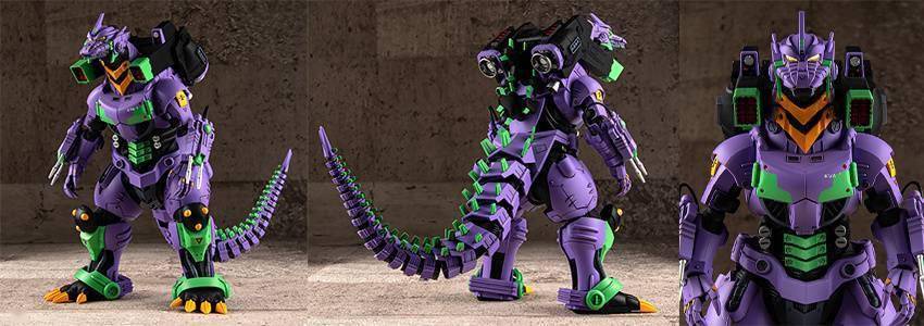 模玩资讯青岛社限定哥斯拉对eva3式机龙初号机配色