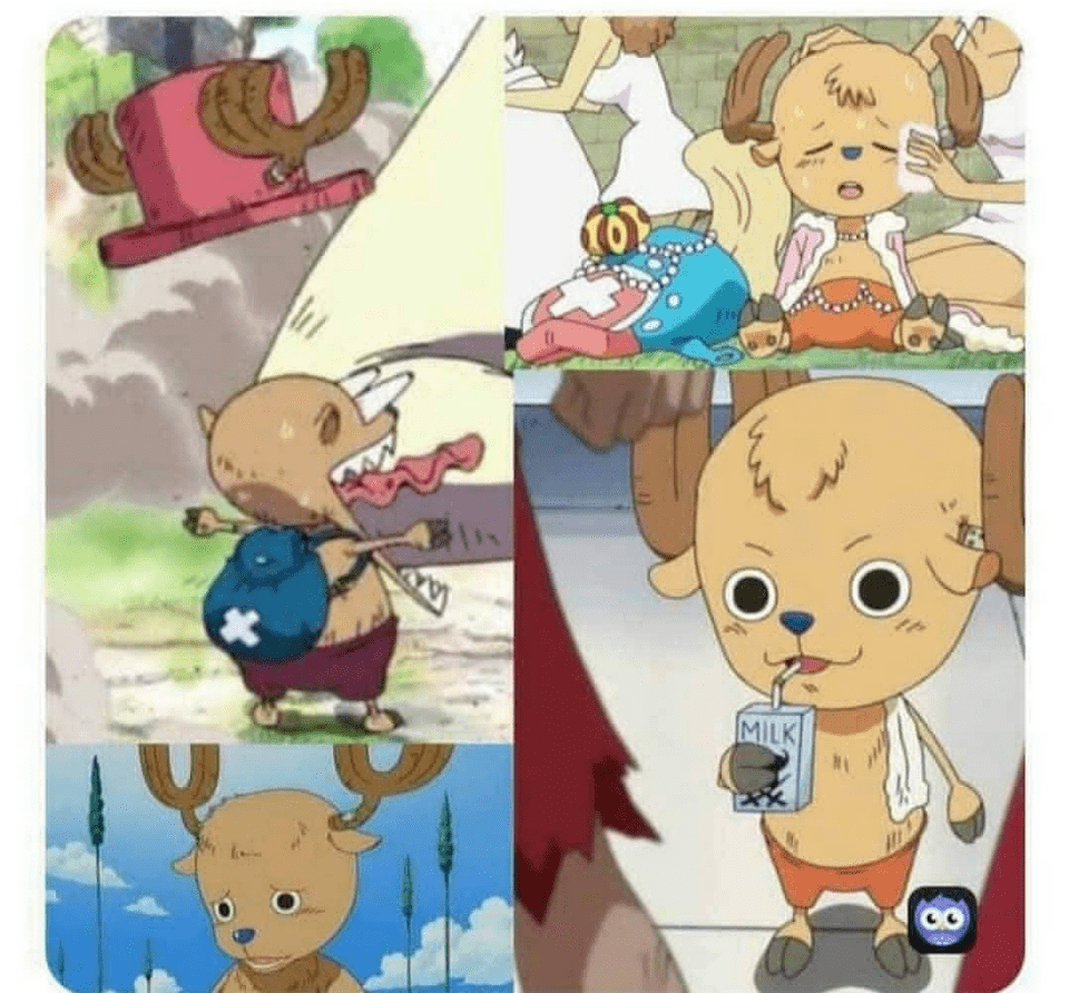 趣图没想到乔巴不戴帽子还挺可爱的想摸