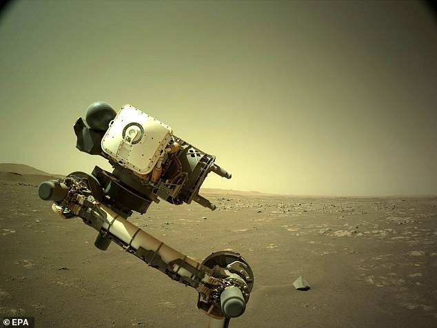 手臂|NASA最新照片：“毅力号”在荒凉火星上做“手臂检查”