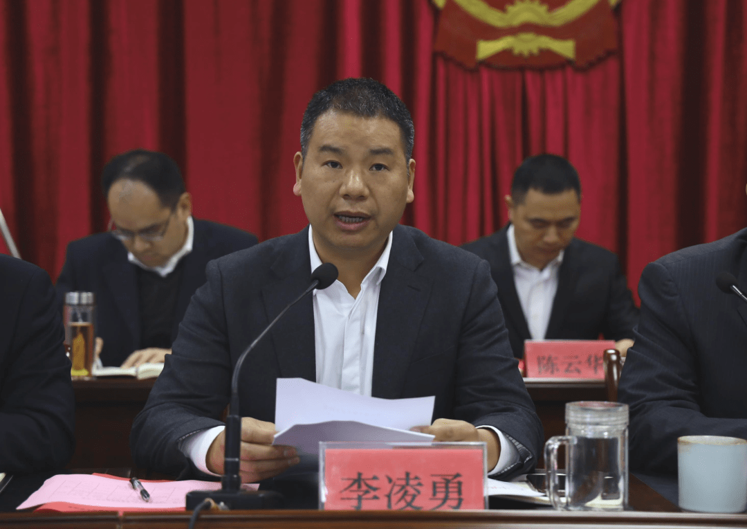 镇党委副书记李凌勇主持会议并强调了三点意见:一要