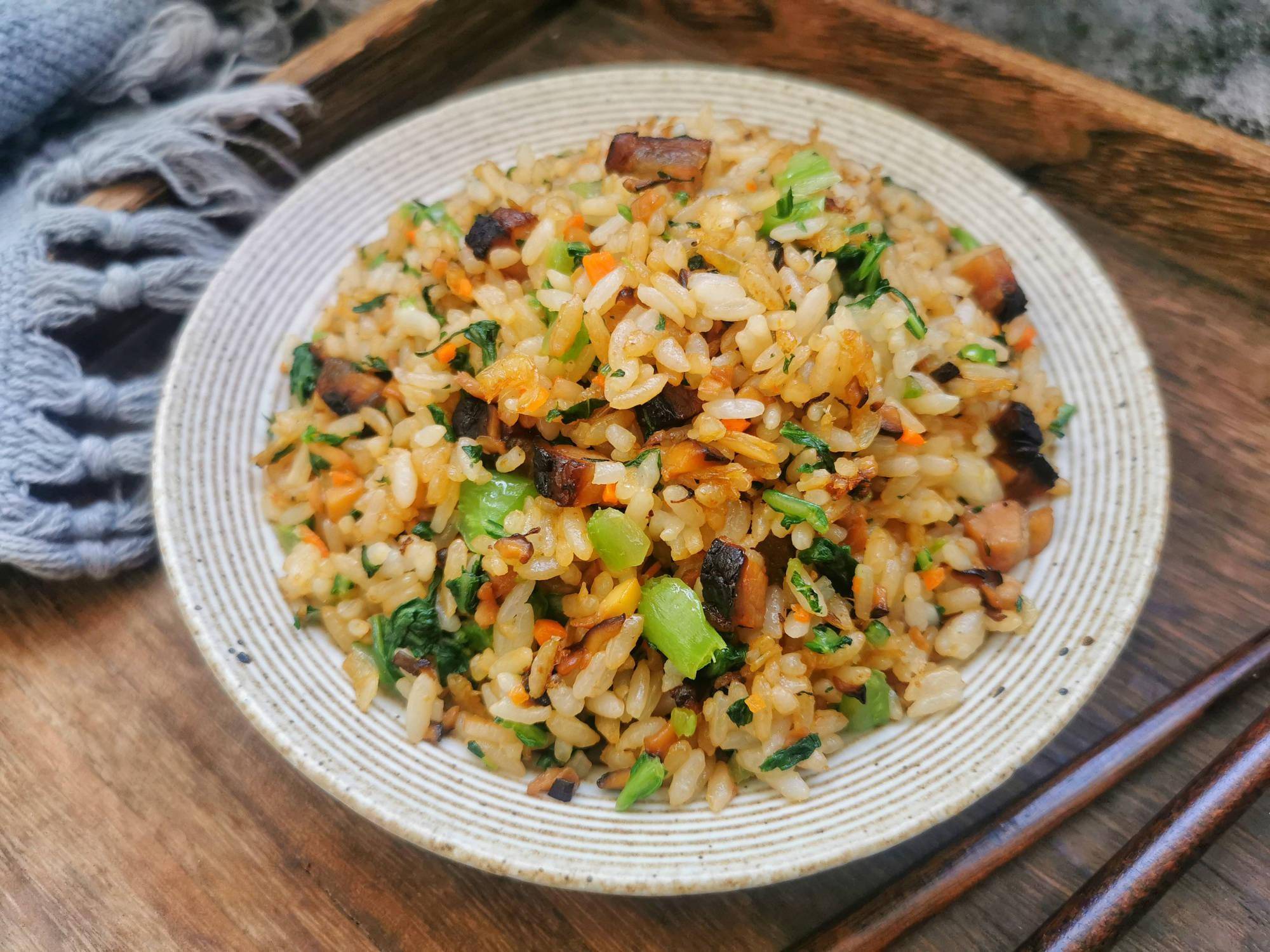 二月二龙抬头学做温州芥菜饭有荤有素有海鲜儿子连吃两碗