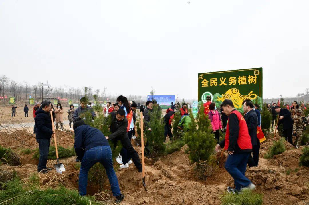 山西省隆重举行全民义务植树40周年和第43个3·12植树节纪念活动
