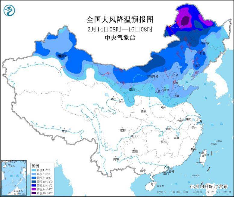 较强的冷空气将影响长江以北中部和东部的大规模降雨和降雪过程_内蒙古