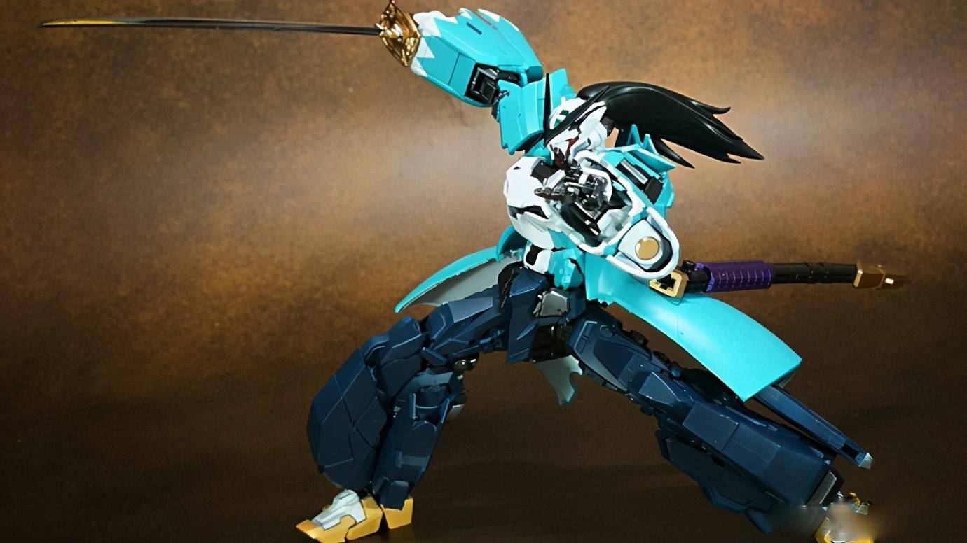 面对疾风吧!红色异端模改绿袍流浪武士高达模型